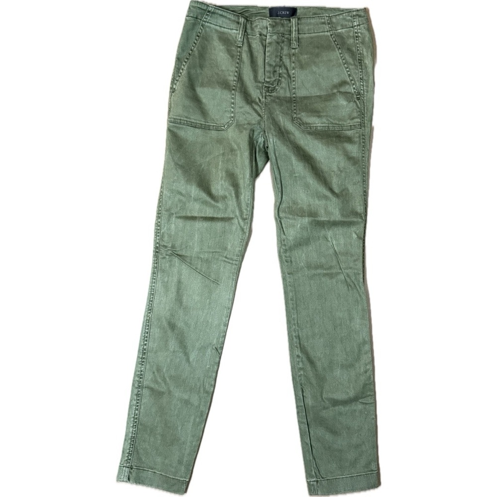 J. Crew Olive Green Army style Straight Leg Pants Sz 25 Small